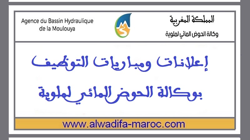 وكالة الحوض المائي لملوية: إعلان تعديلي لمباراة توظيف 02 تقنيان من الدرجة الثالثة. آخر أجل للترشيح هو 25 أبريل 2025