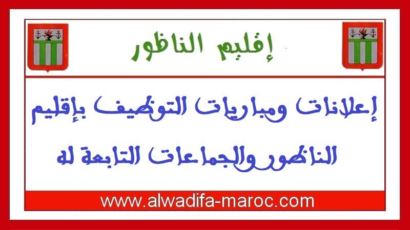 مجلس إقليم الناظور: مباراة توظيف  مهندسي دولة اثنين من الدرجة الأولى. آخر أجل هو 28 فبراير 2017